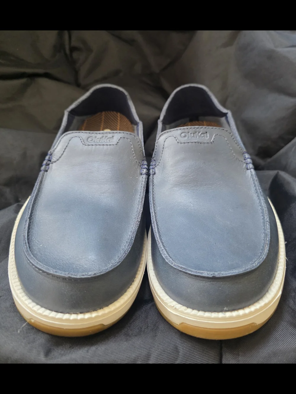 Olukai Men’s Navy Slip-On Loafers